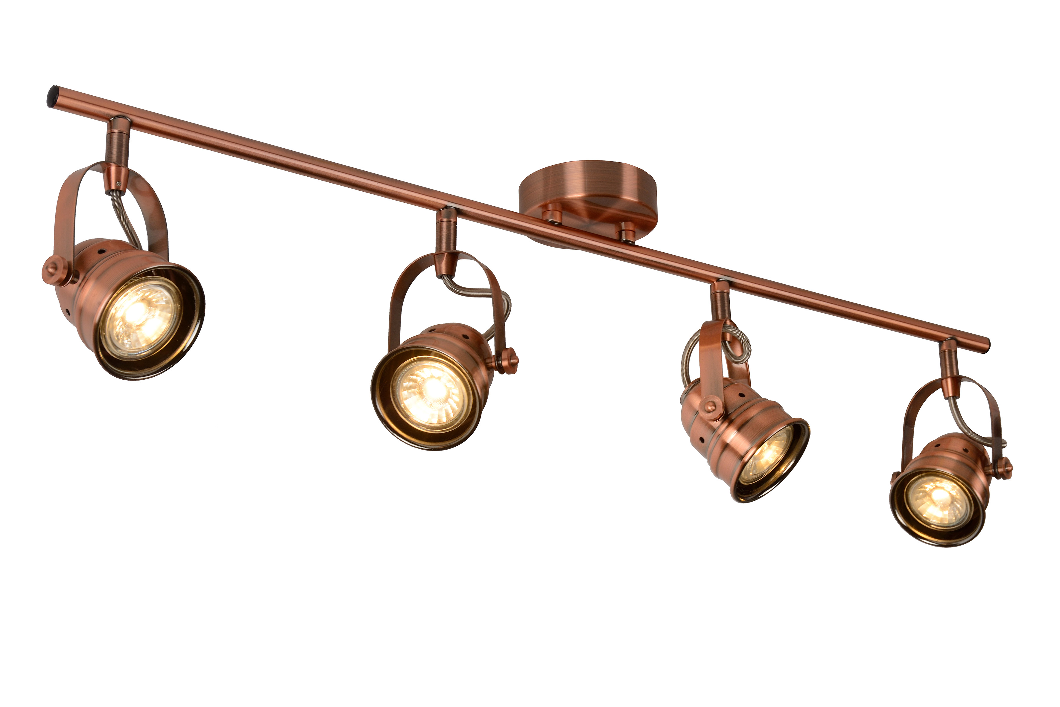 Copper spotlights store kitchen